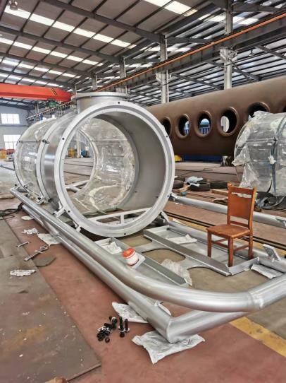 水下觀光艙裝配和潛器亞克力視窗裝配